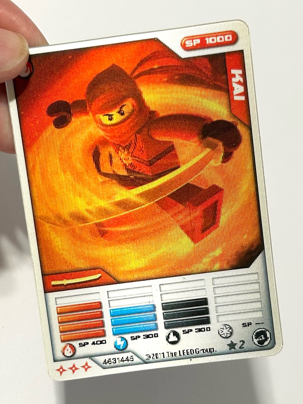 Lego Ninjago Kai 3D Lenticular Deck #1 Battle Card Game Rare 2011